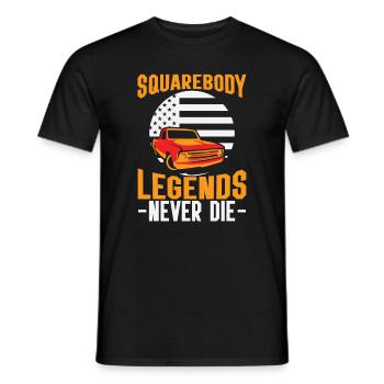 Pick Up Squarebody Truck Truck 4x4 - T-shirt homme - noir - Devant - AI Model Male 178 light (178cm)