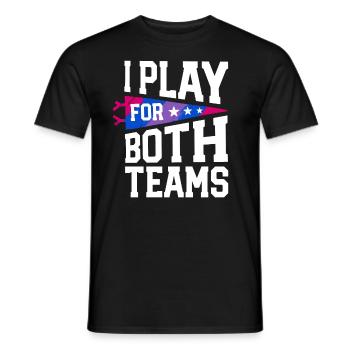 Jouer pour les deux équipes Bi Pride Flag Bisexuel - T-shirt homme - noir - Devant - AI Model Male 178 light (178cm)