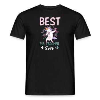 PE Teacher Best PE Teacher Ever - Men's T-Shirt - black - Front - AI Model Male 178 light (178cm)