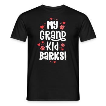 Mein Enkel bellt lustig Hund Oma Hemd Pawma - Männer T-Shirt - Schwarz - Vorne - AI Model Male 178 light (178cm)
