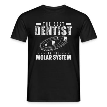 Best Dentist In The Molar System Dental Assistant - Men's T-Shirt - black - Front - AI Model Male 178 light (178cm)