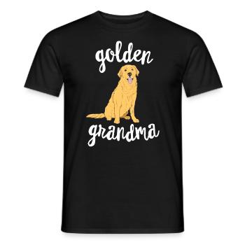Golden Retriever Oma Pawma Hund Großeltern - Männer T-Shirt - Schwarz - Vorne - AI Model Male 178 light (178cm)