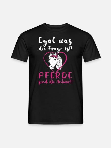 Pferde Reiterin Lustiger Spruch - Männer T-Shirt - Schwarz