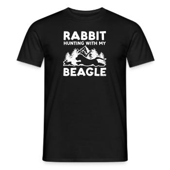 Beagle Jagd Kaninchenjagd mit meinem Beagle - Männer T-Shirt - Schwarz - Vorne - AI Model Male 178 light (178cm)
