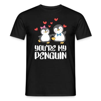 You're my Penguin Valentines Day Couples - Men's T-Shirt - black - Front - AI Model Male 178 light (178cm)