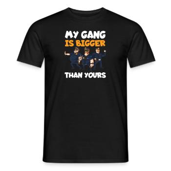 Police Officer Gang Is Bigger Yours - Men's T-Shirt - black - Front - AI Model Male 178 light (178cm)
