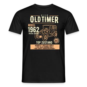 60. Geburtstag Oldtimer 1962, Geschenk - Männer T-Shirt - Schwarz - Vorne - AI Model Male 178 light (178cm)