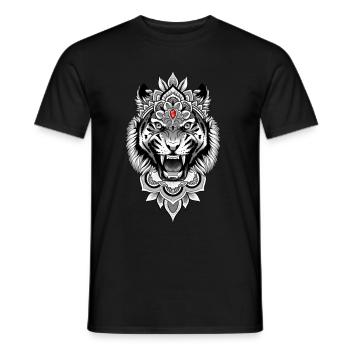 Tiger Gliederung - Männer T-Shirt - Schwarz - Vorne - AI Model Male 178 light (178cm)