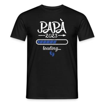 Papa 2023 Loading Schwangerschaft Vater Geburt - Männer T-Shirt - Schwarz - Vorne - AI Model Male 178 light (178cm)
