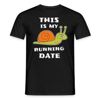Langsame Schnecke Läufer Joggen - Männer T-Shirt - Schwarz - Vorne - AI Model Male 178 light (178cm)