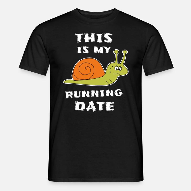 Langsame Schnecke Läufer Joggen - Männer T-Shirt - Schwarz
