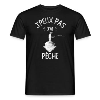 J'peux pas j'ai pêche - T-shirt homme - noir - Devant - AI Model Male 178 light (178cm)
