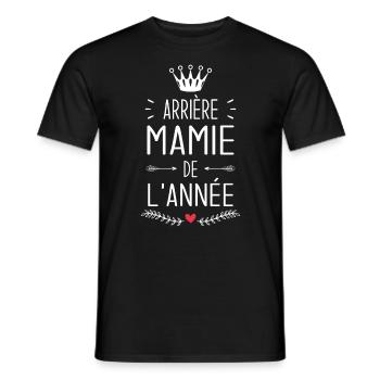 Arrière Mamie De L'année Cadeau Grand mère - T-shirt homme - noir - Devant - AI Model Male 178 light (178cm)