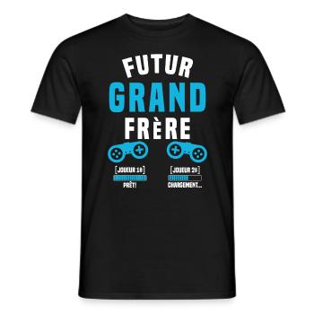 Futur grand frère geek annonce grand frère annonce - T-shirt homme - noir - Devant - AI Model Male 178 light (178cm)