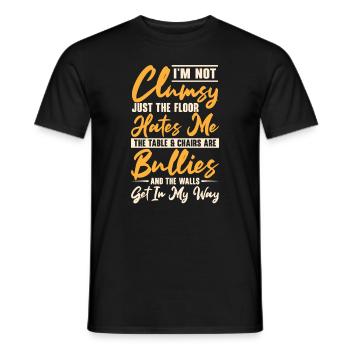 Clumsy I'm Not Clumsy Panne Sarkasmus - Männer T-Shirt - Schwarz - Vorne - AI Model Male 178 light (178cm)