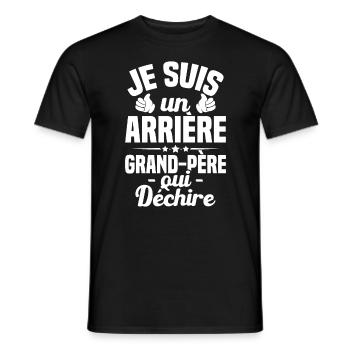 Je suis un arrière grand père qui déchire - T-shirt homme - noir - Devant - AI Model Male 178 light (178cm)