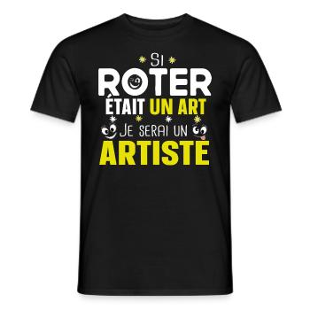 Roter Artiste Homme Rot Blague Cadeau Humour Pote - T-shirt homme - noir - Devant - AI Model Male 178 light (178cm)