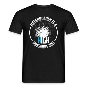 Meteorology High Pressure Job Forecasting - Men's T-Shirt - black - Front - AI Model Male 178 light (178cm)
