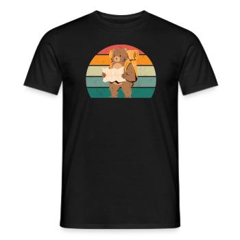 Tenue de camping pour hommes Camper Design Femmes - T-shirt homme - noir - Devant - AI Model Male 178 light (178cm)