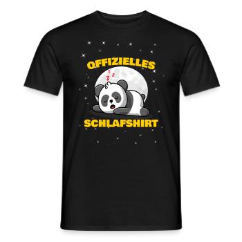Offizielles Schlafshirt - Männer T-Shirt - Schwarz - Vorne - AI Model Male 178 light (178cm)