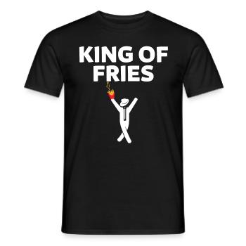 Roi des frites Français - T-shirt homme - noir - Devant - AI Model Male 178 light (178cm)