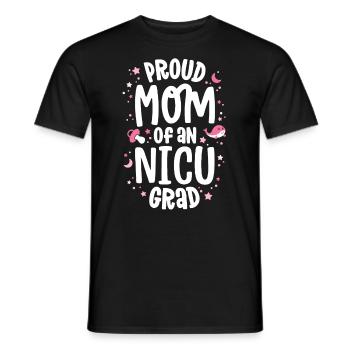 Proud Mom Of An NICU Graduate NICU Grad Mother - Men's T-Shirt - black - Front - AI Model Male 178 light (178cm)