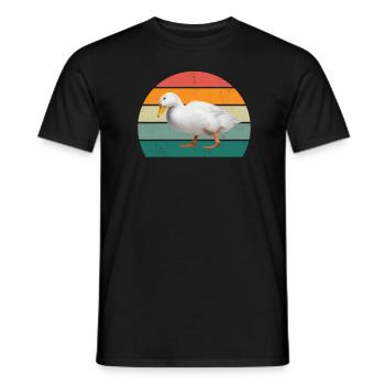 Ducks Swimming Fly Waddle Rubber Duck Duck - Men's T-Shirt - black - Front - AI Model Male 178 light (178cm)