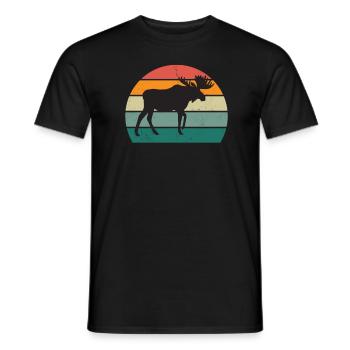 Elk Scandinavia Far North Canada Deer Moose - Men's T-Shirt - black - Front - AI Model Male 178 light (178cm)