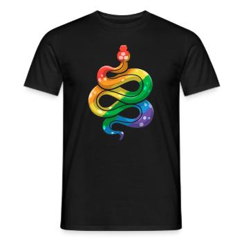 LGBT Pride Snake DRAPEAU LGBTQ Couleurs Gay Pride - T-shirt homme - noir - Devant - AI Model Male 178 light (178cm)