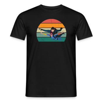 Parachutes Skydiving Skydivers - Men's T-Shirt - black - Front - AI Model Male 178 light (178cm)