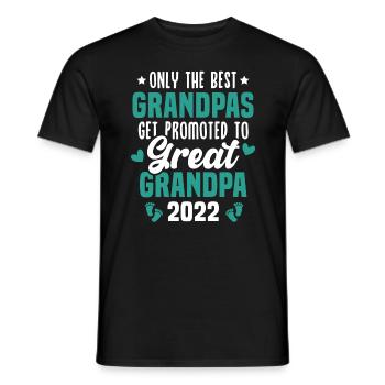 Les meilleurs grands-pères sont promus en 2022 - T-shirt homme - noir - Devant - AI Model Male 178 light (178cm)