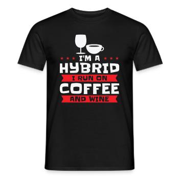Coffee Wine Hybrid Alcohol Coffee Addict - Men's T-Shirt - black - Front - AI Model Male 178 light (178cm)