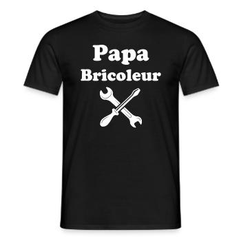 Cadeau Pour Papa Bricoleur - T-shirt homme - noir - Devant - AI Model Male 178 light (178cm)