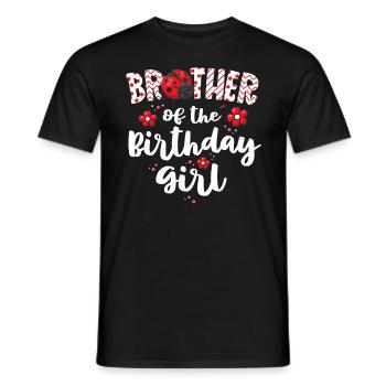 Brother Of The Birthday Girl Matching Family - Men's T-Shirt - black - Front - AI Model Male 178 light (178cm)