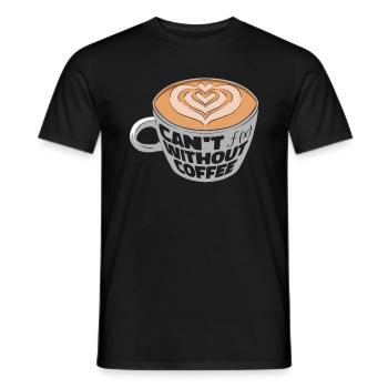 Mathematik Kaffee Mathematik Funktion Kaffee - Männer T-Shirt - Schwarz - Vorne - AI Model Male 178 light (178cm)
