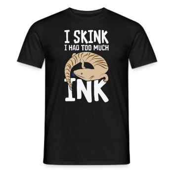Herpetology Blue-tongued Skink Lizard Wildlife - Men's T-Shirt - black - Front - AI Model Male 178 light (178cm)