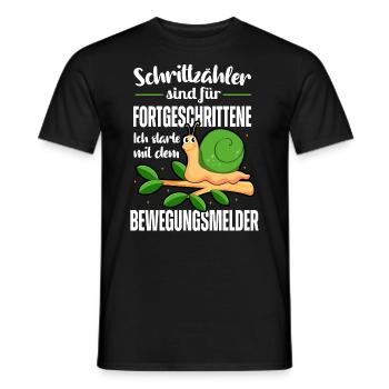 Schrittzähler sind für Fortgeschritten Schnecken - Männer T-Shirt - Schwarz - Vorne - AI Model Male 178 light (178cm)