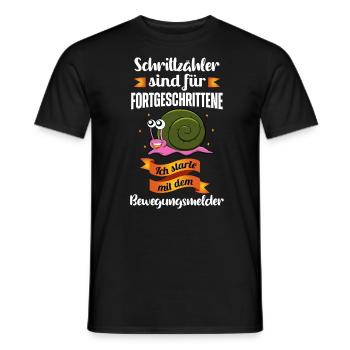 Schrittzähler sind für Fortgeschritten Schnecken - Männer T-Shirt - Schwarz - Vorne - AI Model Male 178 light (178cm)