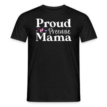 Chemise fière Preemie Mama NICU pour les parents - T-shirt homme - noir - Devant - AI Model Male 178 light (178cm)