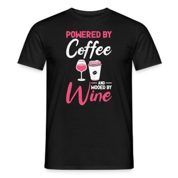 Buveur de vin de café Buveur de vin caféiné - T-shirt homme - noir - Devant - AI Model Male 178 light (178cm)
