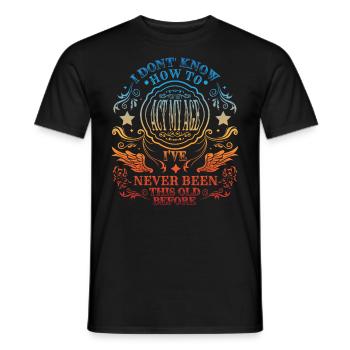 Ich wei� nicht, wie ich handeln soll. Ich war noch - Männer T-Shirt - Schwarz - Vorne - AI Model Male 178 light (178cm)