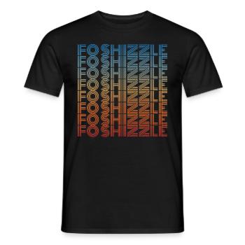 Fo shizzle lustiger sarkastischer Gangster Rap für - Männer T-Shirt - Schwarz - Vorne - AI Model Male 178 light (178cm)