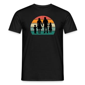 Famille Maman Papa Enfant Fils Fille Tante Oncle - T-shirt homme - noir - Devant - AI Model Male 178 light (178cm)