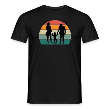 Family Mama Papa Child Son Daughter Aunt Uncle - Men's T-Shirt - black - Front - AI Model Male 178 light (178cm)