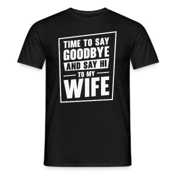 Célibataire Fiancé Mariage Épouse Anniversaire de mariage - T-shirt homme - noir - Devant - AI Model Male 178 light (178cm)