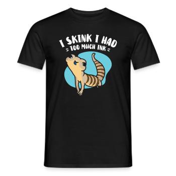 Herpetology Blue-tongued Skink Lizard Wildlife - Men's T-Shirt - black - Front - AI Model Male 178 light (178cm)