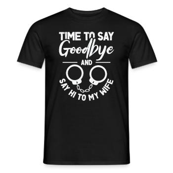 Célibataire Fiancé Mariage Épouse Anniversaire de mariage - T-shirt homme - noir - Devant - AI Model Male 178 light (178cm)