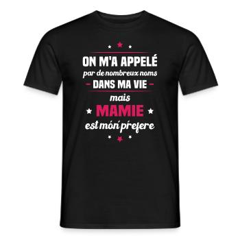 Mon nom parfait est mamie, Cadeau Grand-mère - T-shirt homme - noir - Devant - AI Model Male 178 light (178cm)