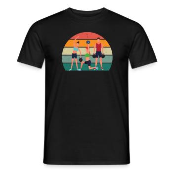 Strength training Gym fitness sport Training - Men's T-Shirt - black - Front - AI Model Male 178 light (178cm)