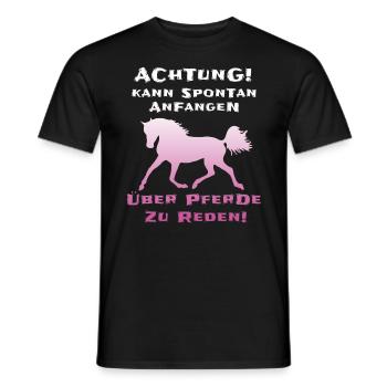 Pferde Reiterin Lustiger Spruch - Männer T-Shirt - Schwarz - Vorne - AI Model Male 178 light (178cm)